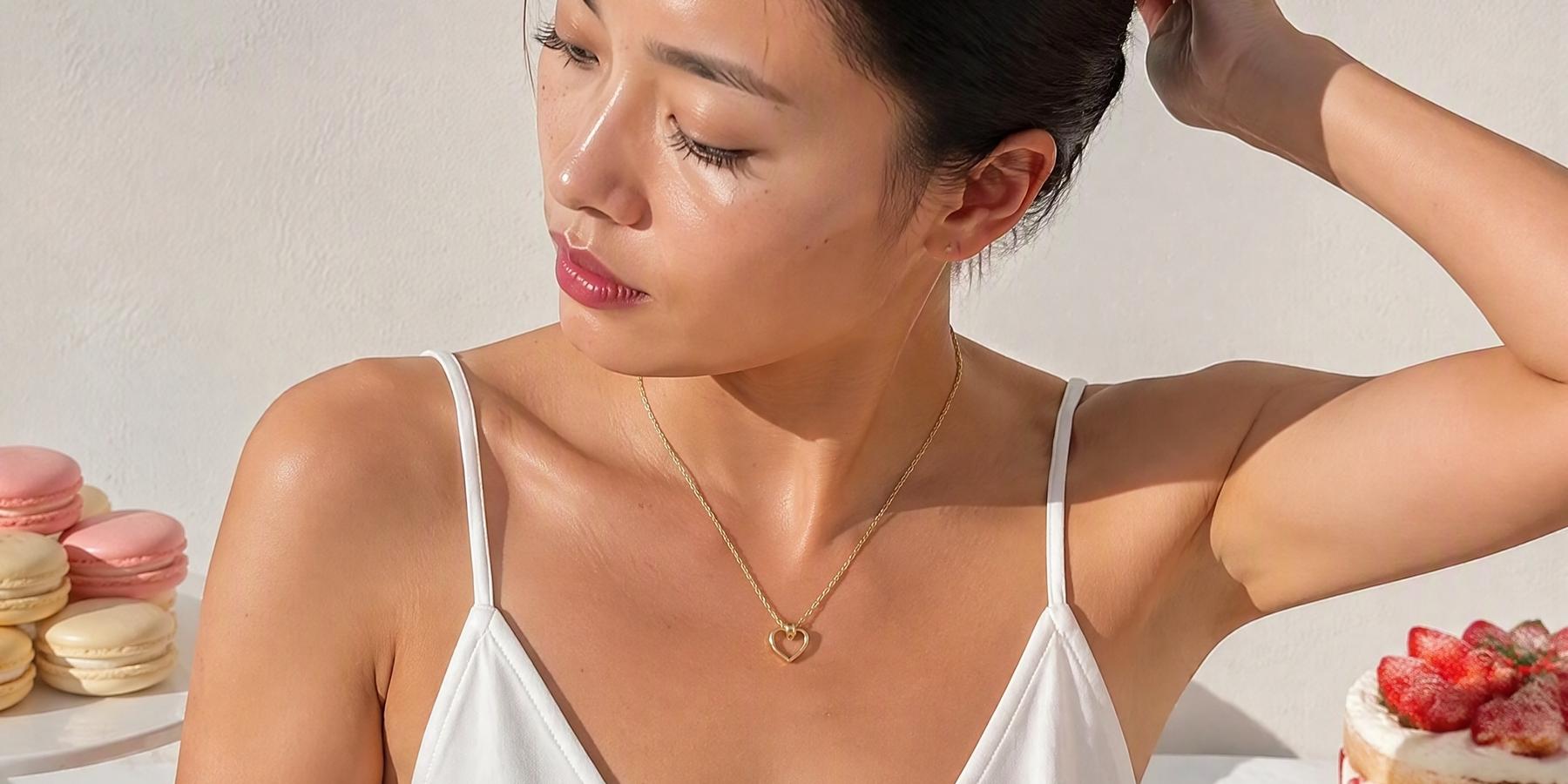 Gold Classic Heart Jewelry Set