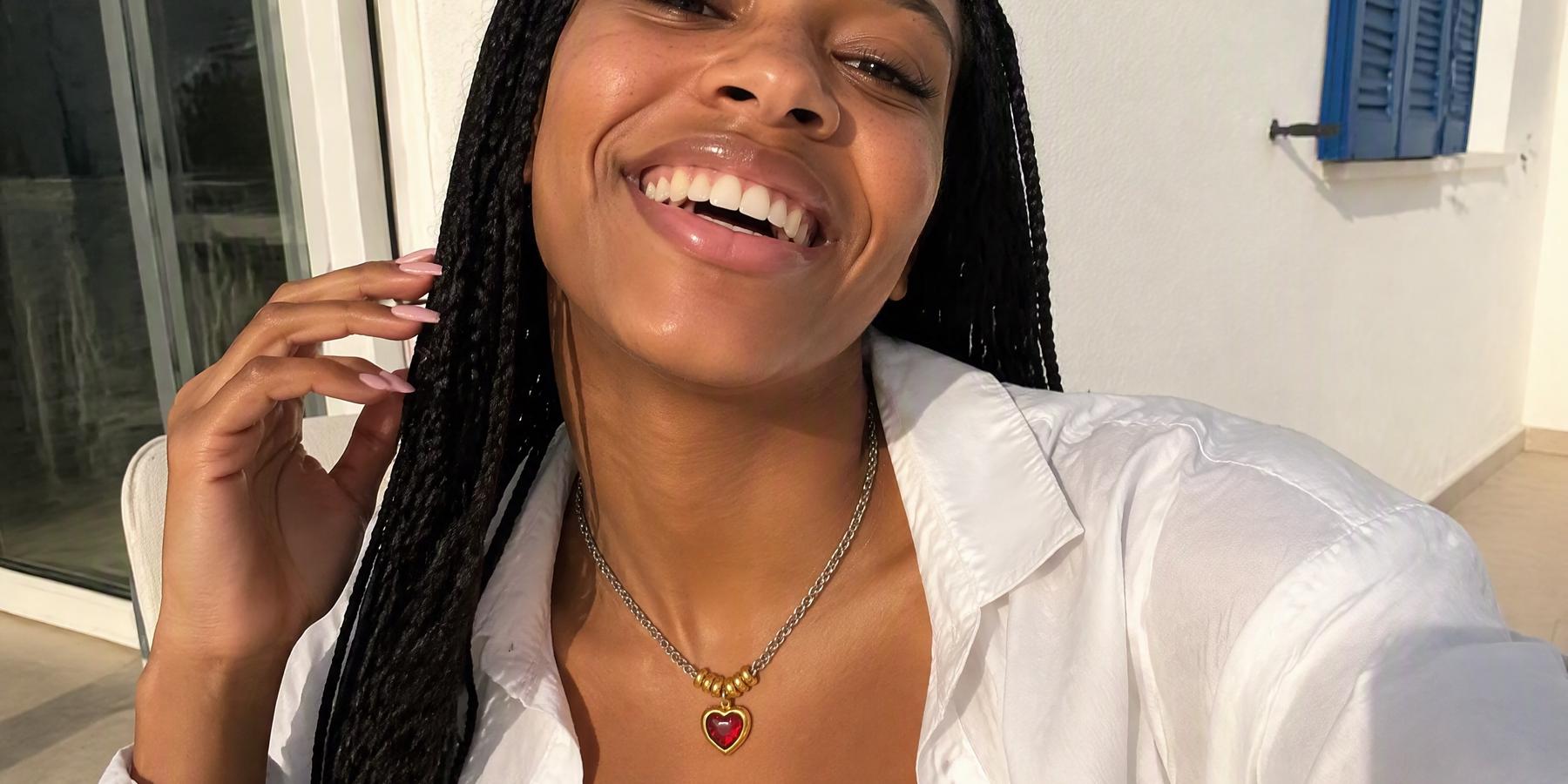 Trendy Heart Charm Necklace