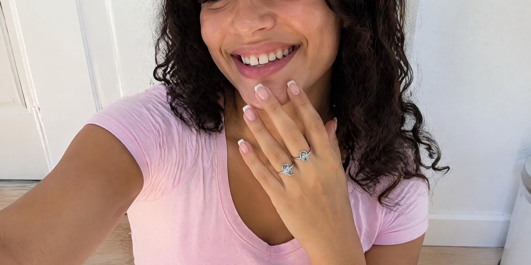 Dainty Angel Wing Ring