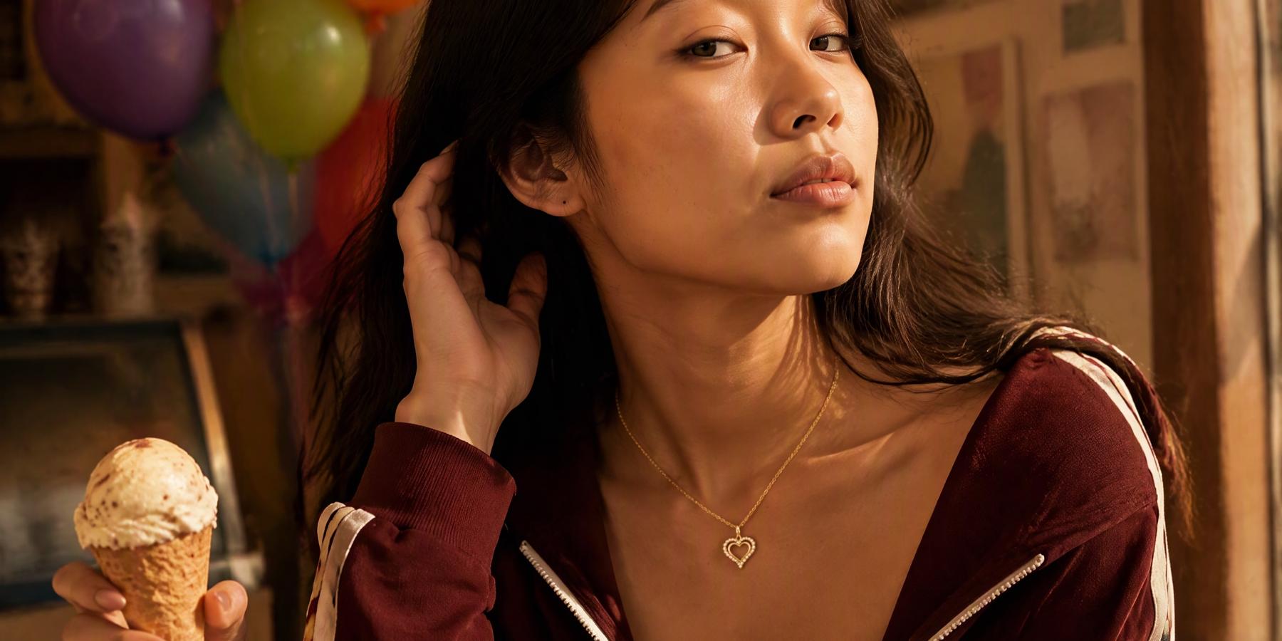 Dainty Hollow Heart Pendant Necklace