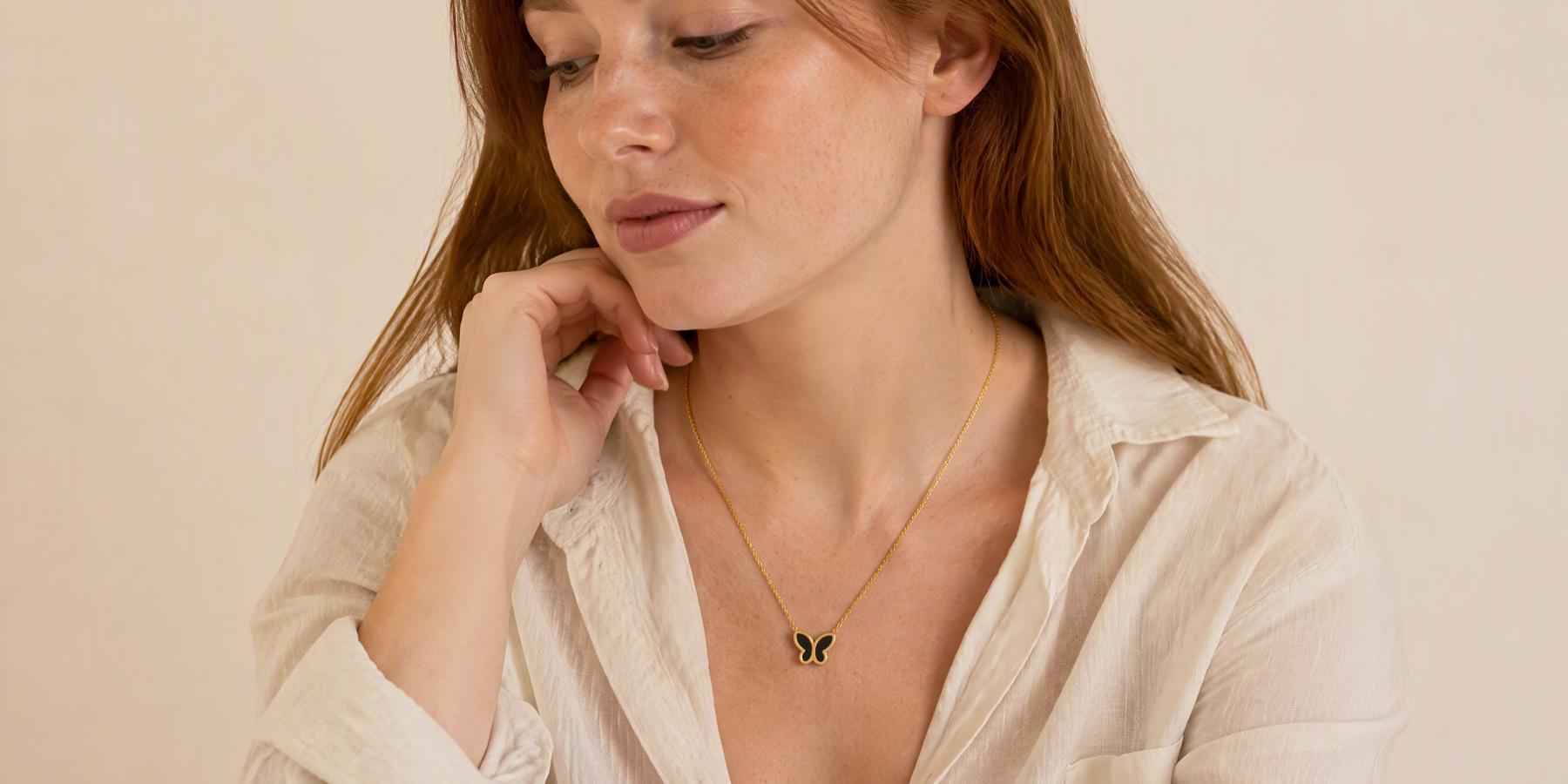 Dainty Butterfly Pendant Necklace