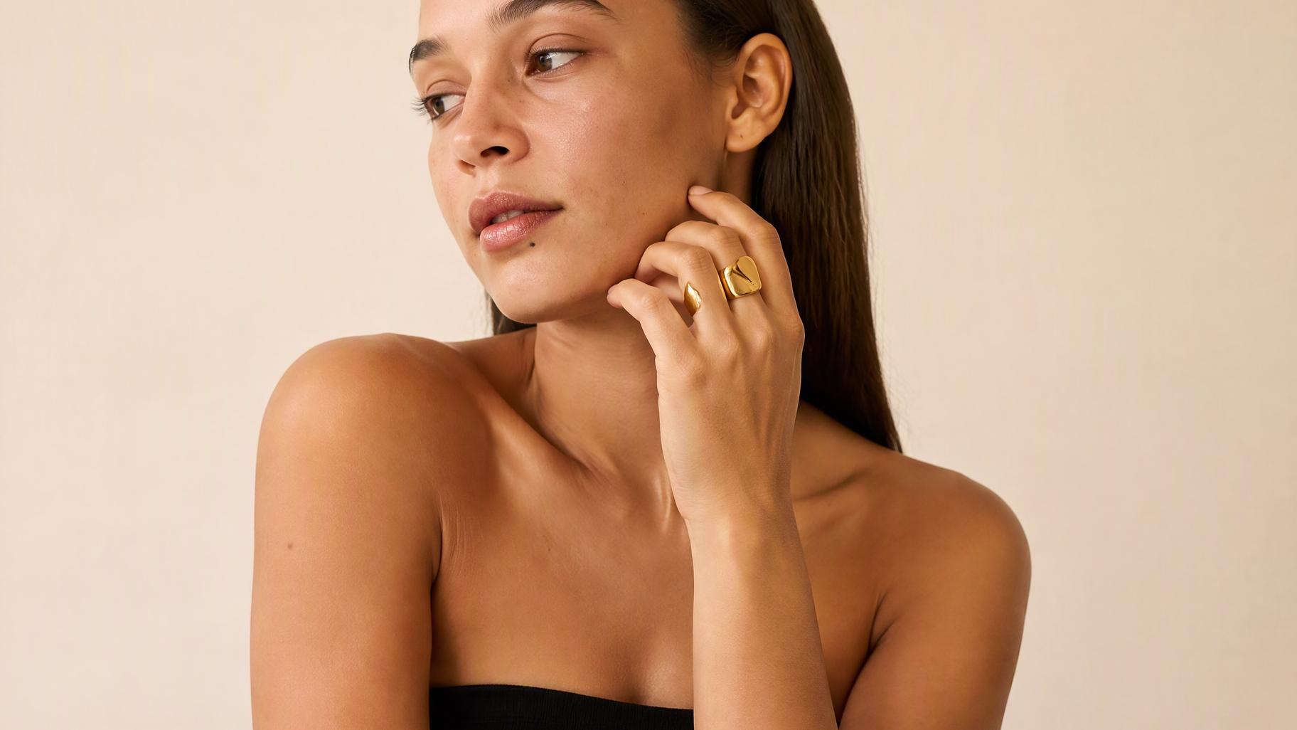 Gold Classic Jewelry Set