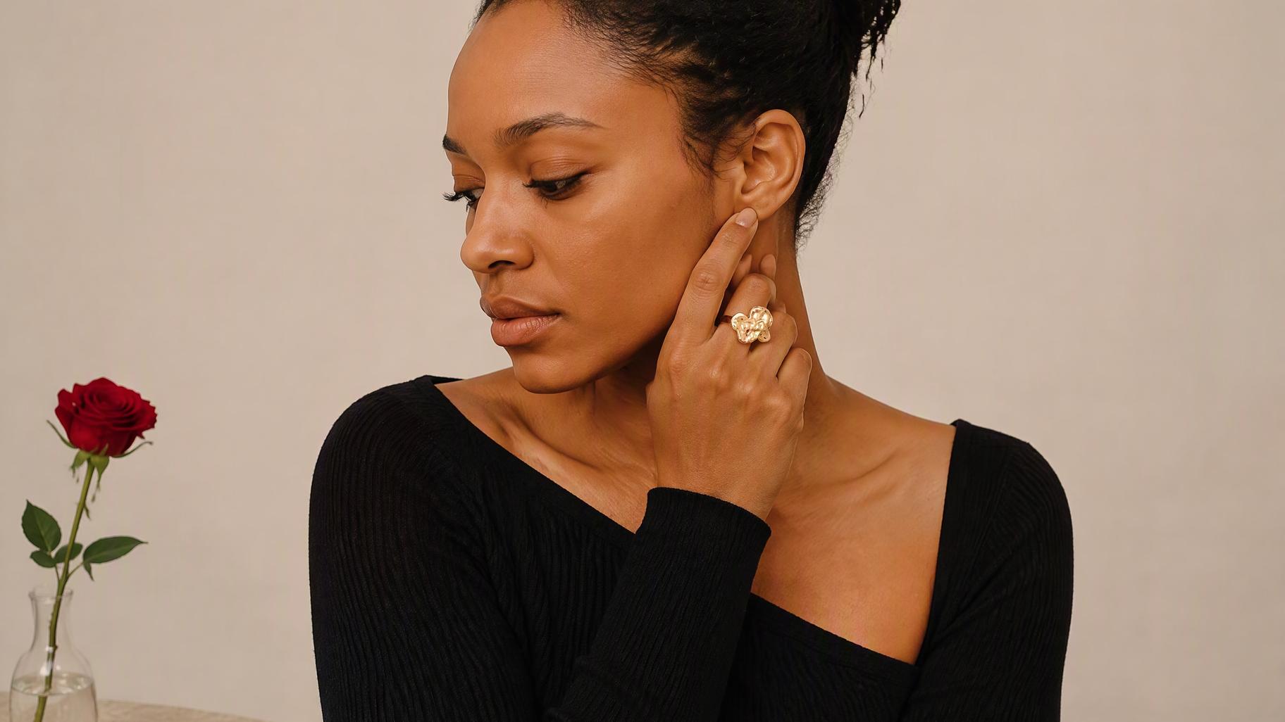 Gold Minimalist Heart Jewelry Gift Set