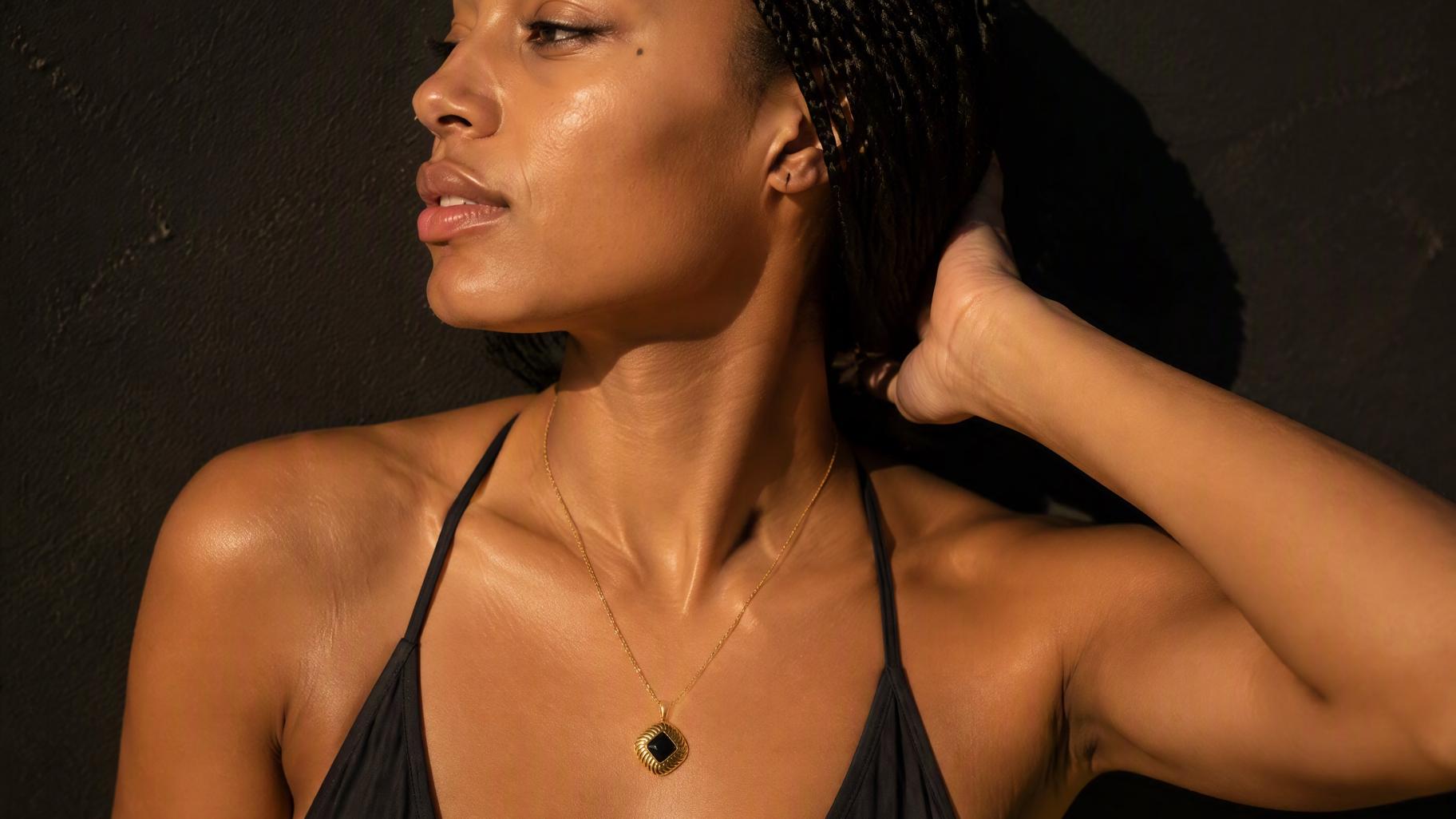 Gold Classic Bar Jewelry Set