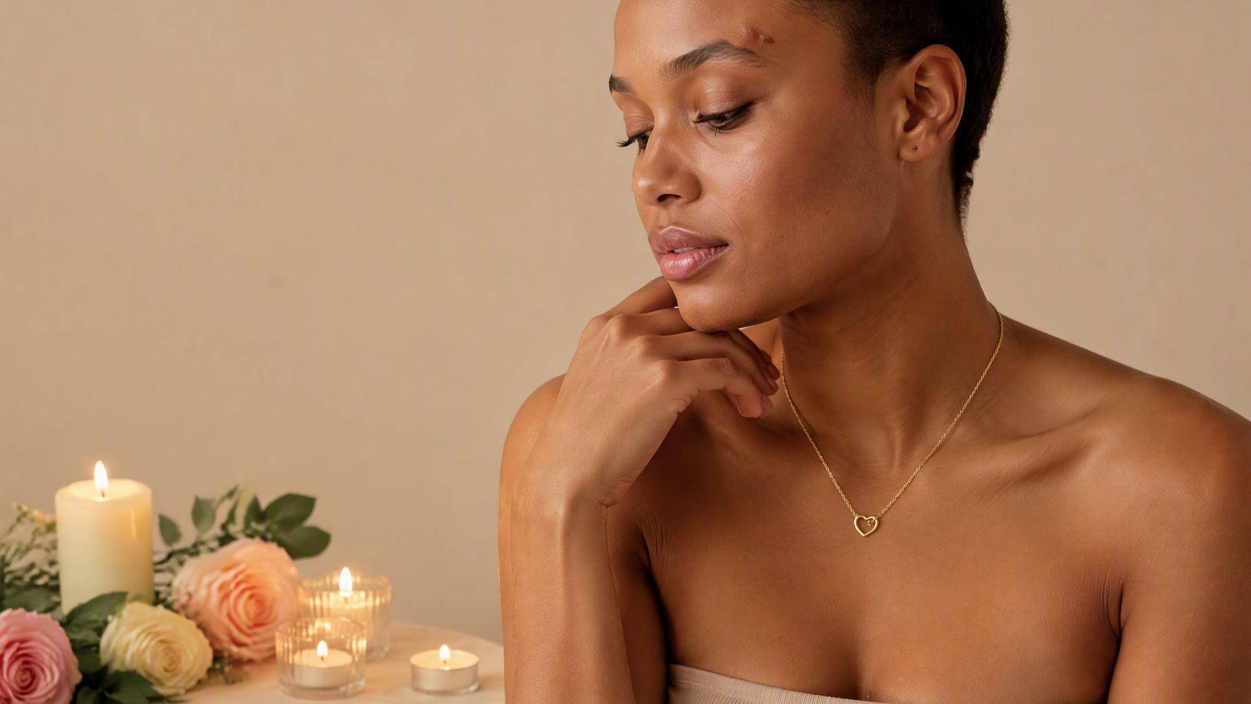 Gold Minimalist Heart Jewelry Set
