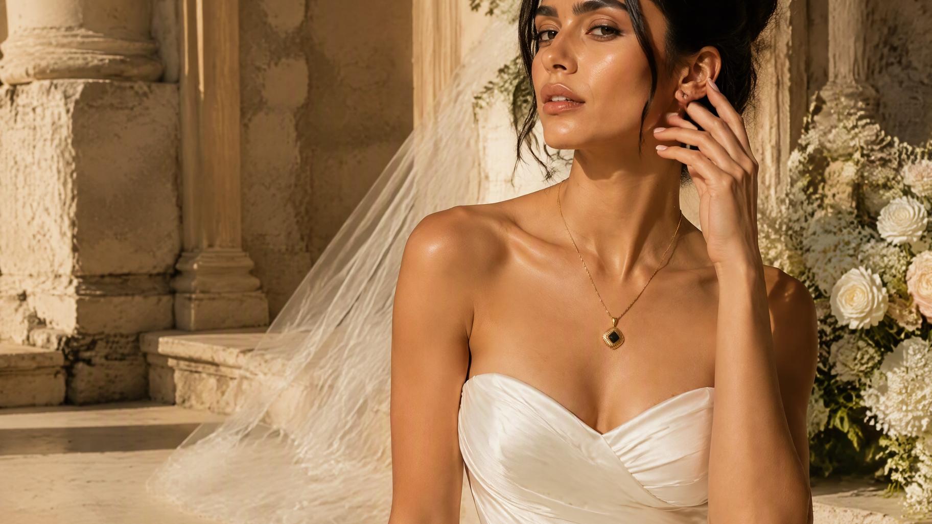 Gold Classic Bar Jewelry Set