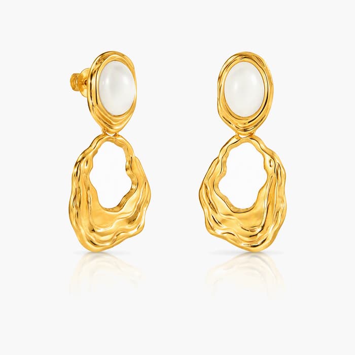 Teardrop Stone Drop Earrings