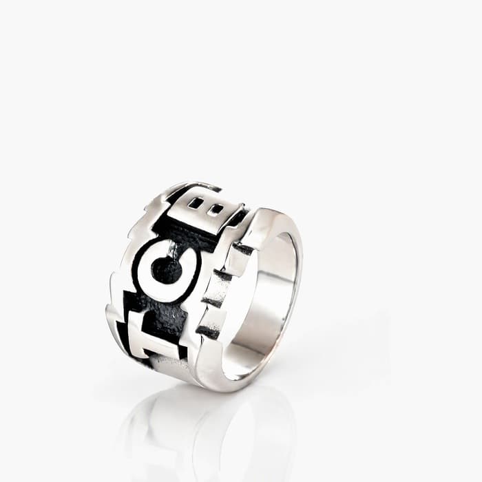 Chunky Block Letter Ring
