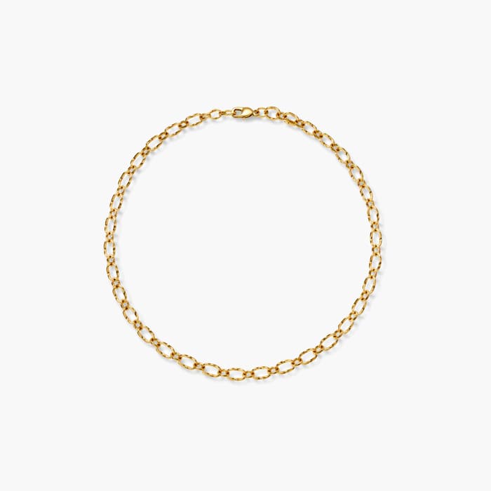 Twisted Oval Link Chain Necklace