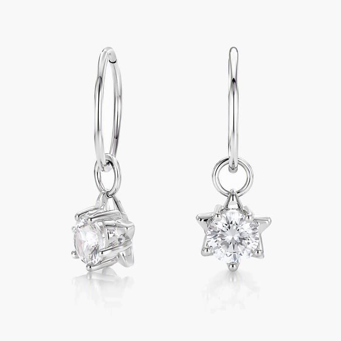 Cute Star Charm Hoop Earrings