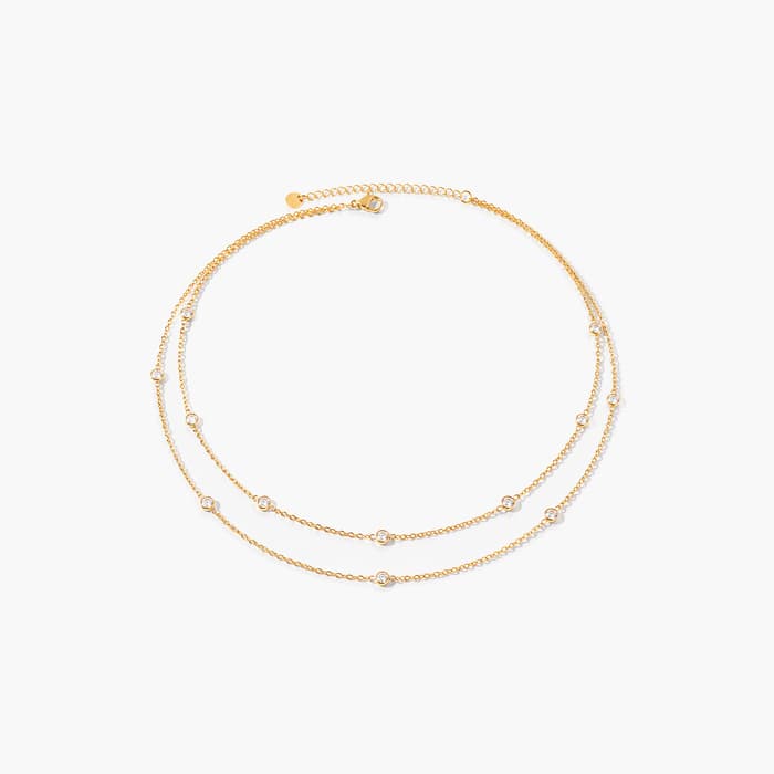 Dainty Double Layer Chain Necklace