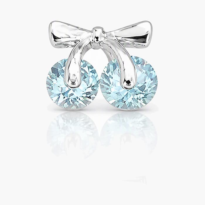 Cute Bow Knot Cherry Stud Earrings