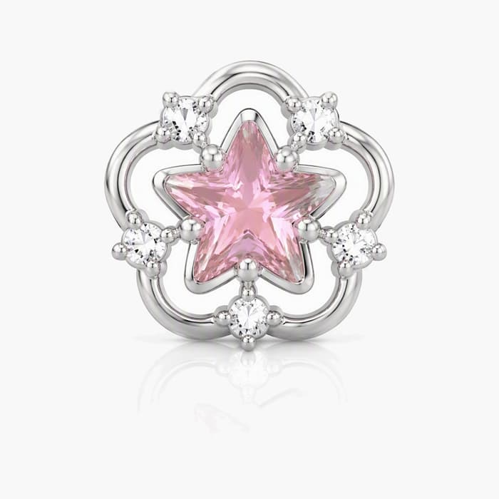 Cute Pink Star Flower Stud Earrings