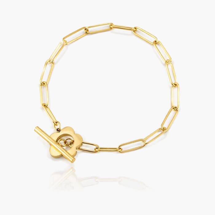 Flower Toggle Chain Bracelet