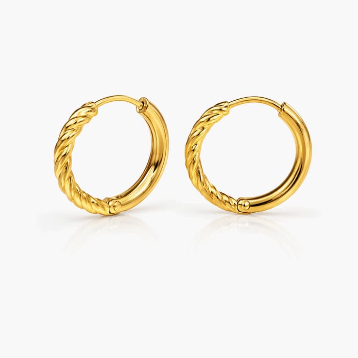 Twisted Band Hoop Earrings