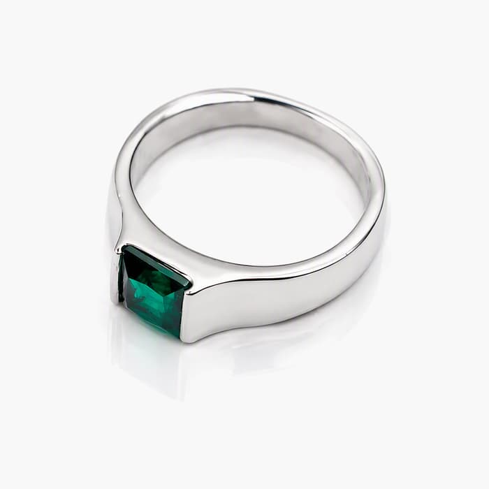 Minimalist Square Stone Ring