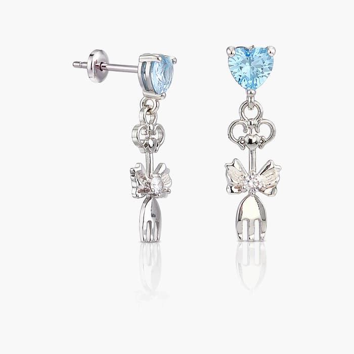Cute Heart Bow Drop Earrings