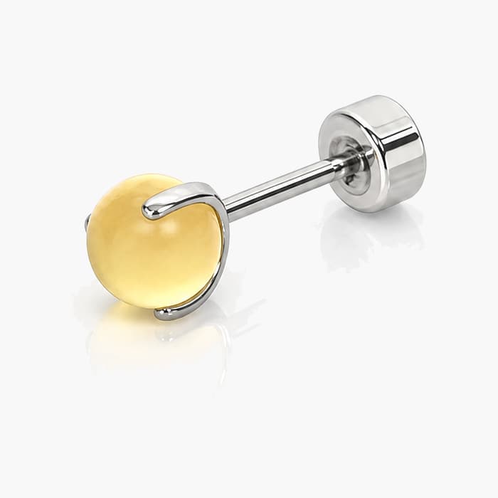 Cute Round Bezel Stud Earrings