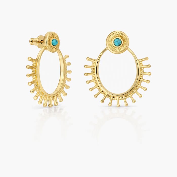 Boho Sunburst Drop Earrings