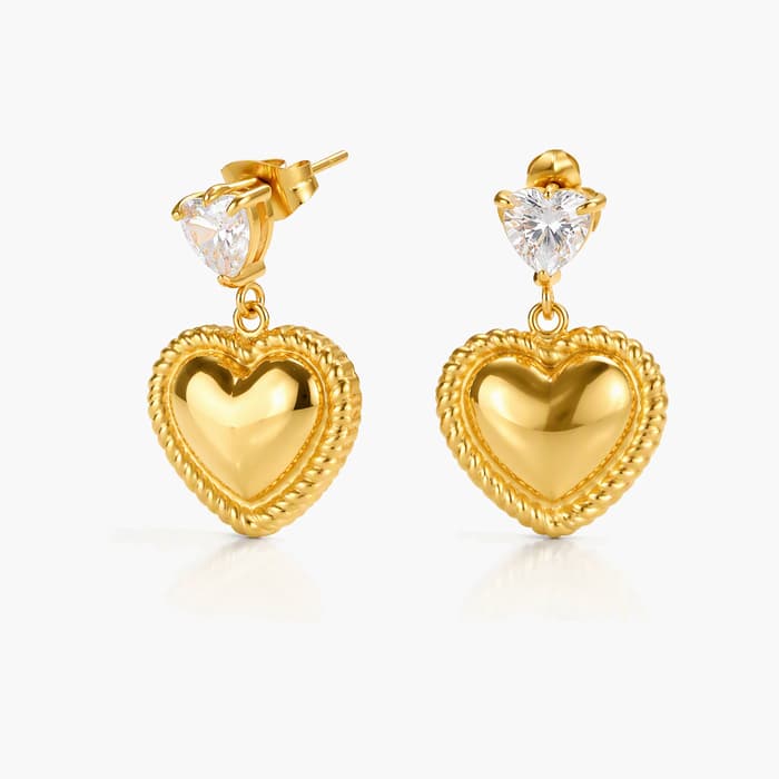 Cute Heart Drop Earrings