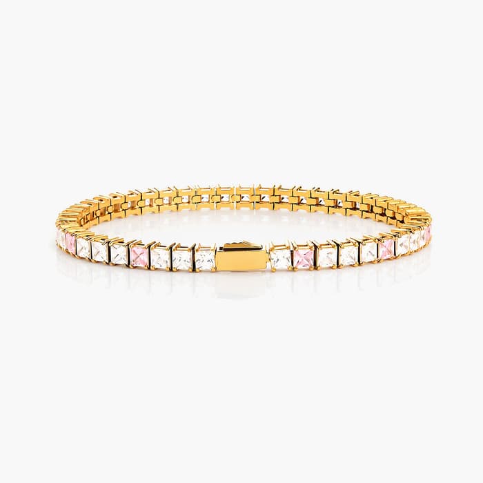 Elegant Square Stone Tennis Bracelet