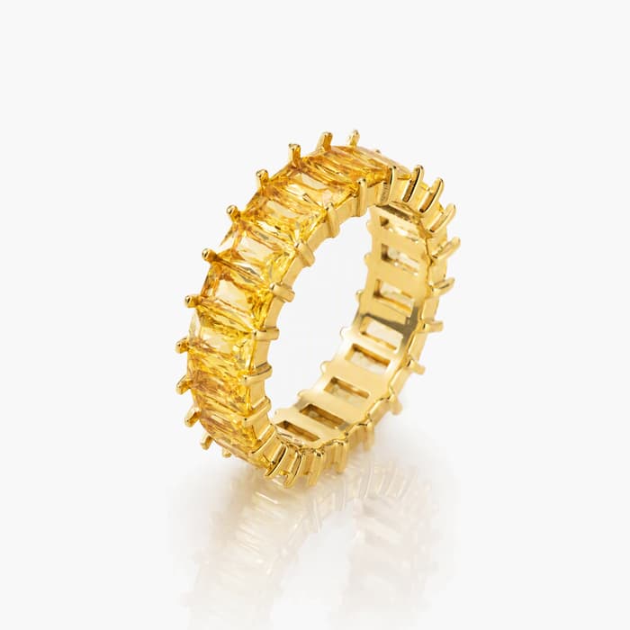Emerald Cut Eternity Band Ring