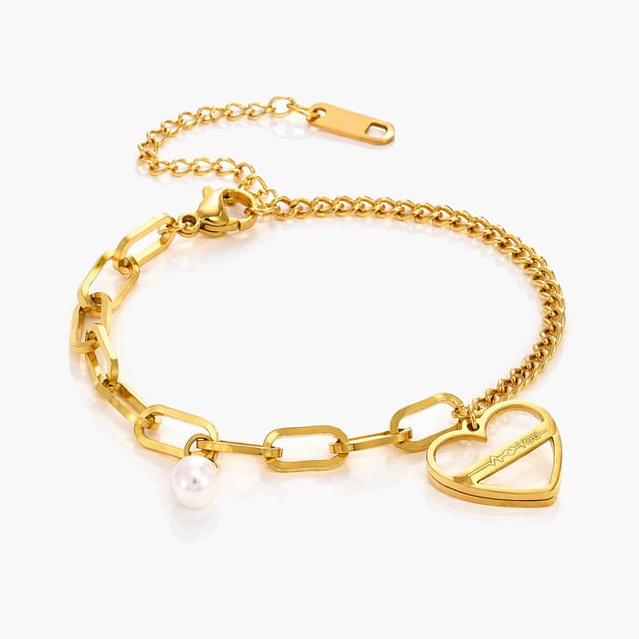 Trendy Heart Charm Bracelet