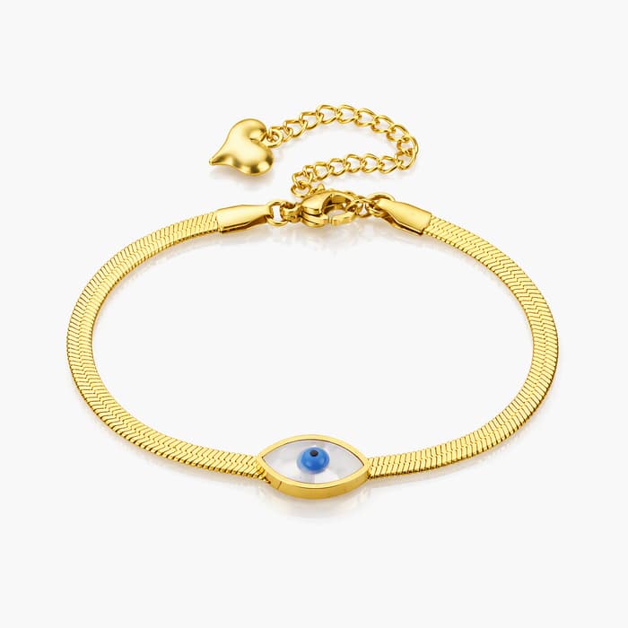 Evil Eye Snake Chain Bracelet
