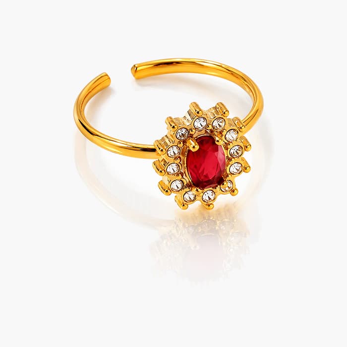Vintage Flower Halo Ring
