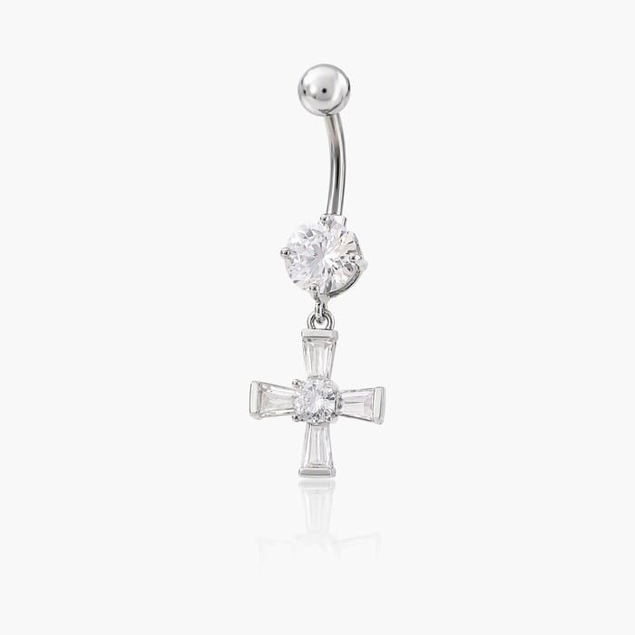 Dainty Cross Belly Ring