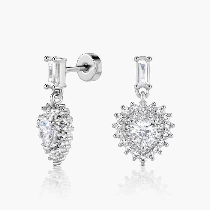 Dainty Heart Drop Earrings