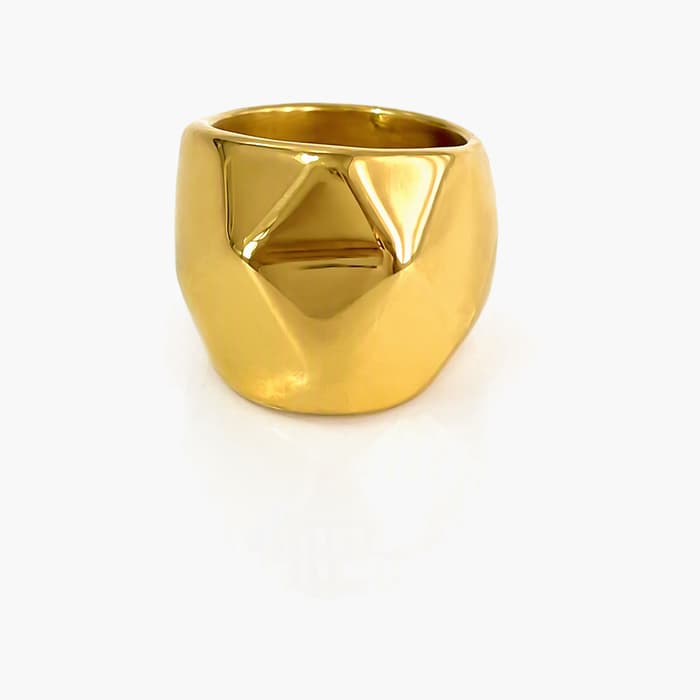 Chunky Geometric Faceted Ring