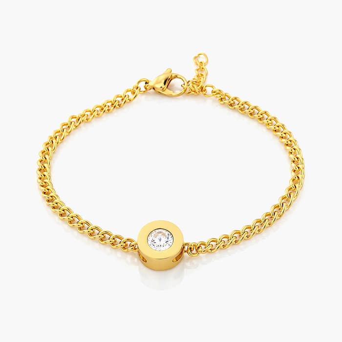 Minimalist Circle Disc Bracelet