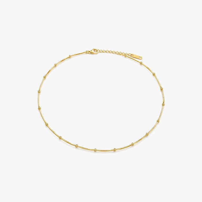 Dainty Beaded Snake Chain Necklace