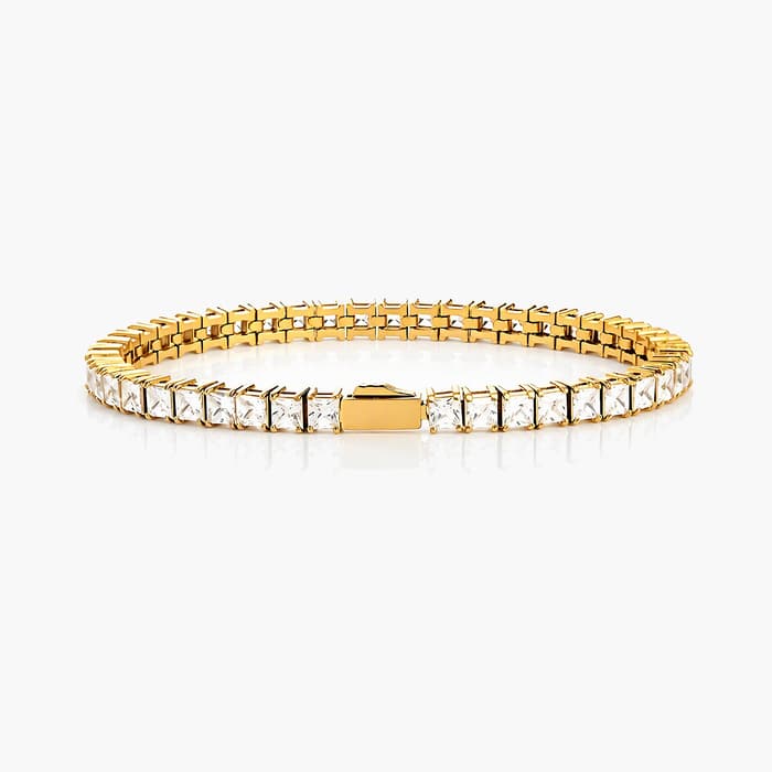 Elegant Square Stone Tennis Bracelet