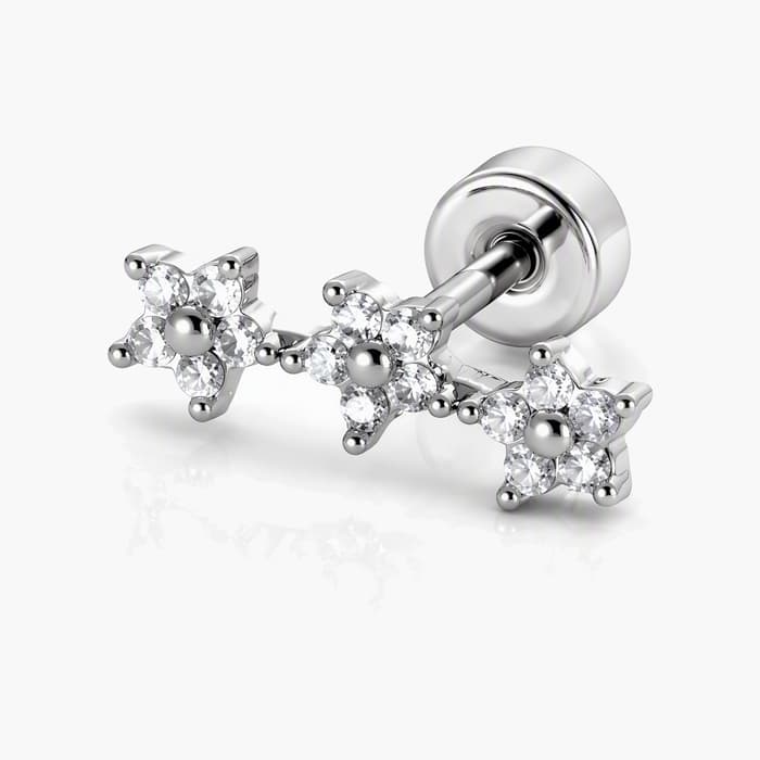 Cute Triple Star Cluster Stud Earrings