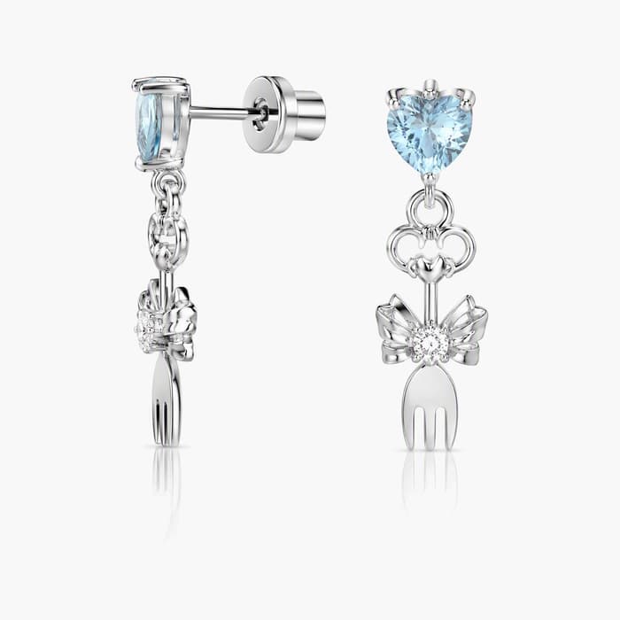 Cute Heart Bee Drop Earrings