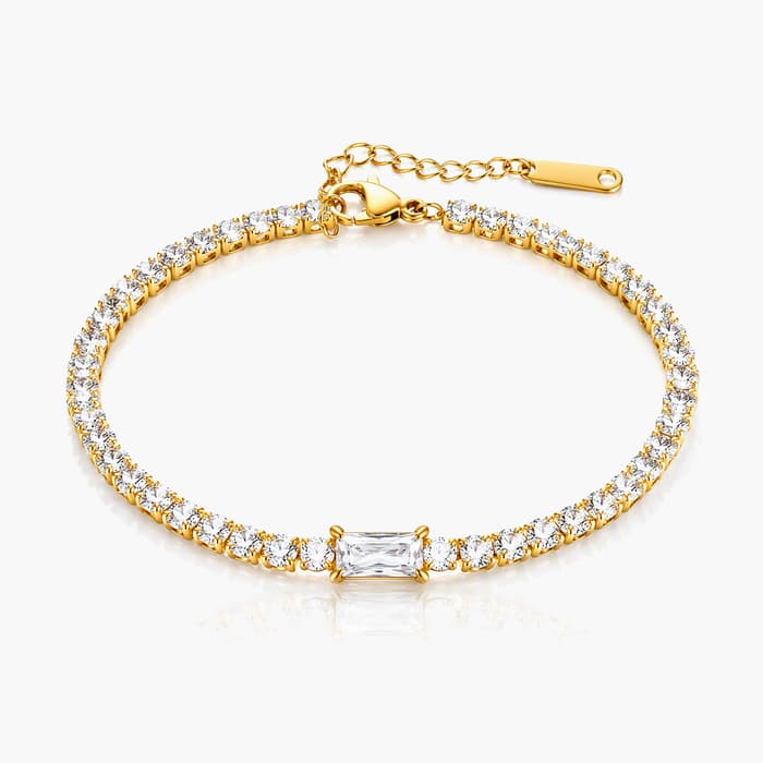 Elegant Rectangle Stone Bracelet