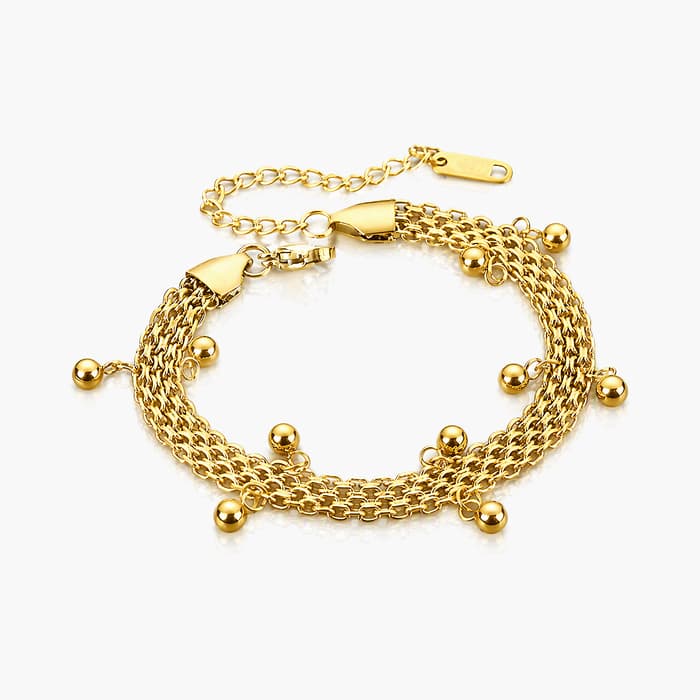 Trendy Multi-Layer Chain Bead Bracelet