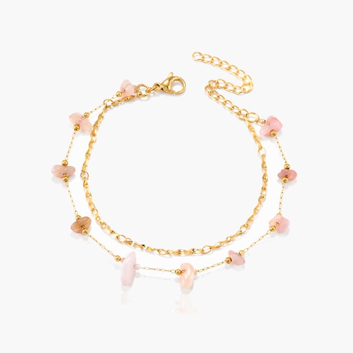 Dainty Heart Chip Chain Bracelet