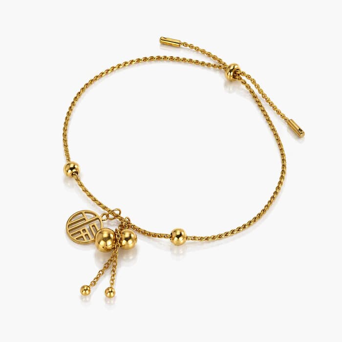 Dainty Gourd Charm Bracelet