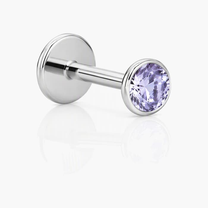 Dainty Round Stone Stud Earrings