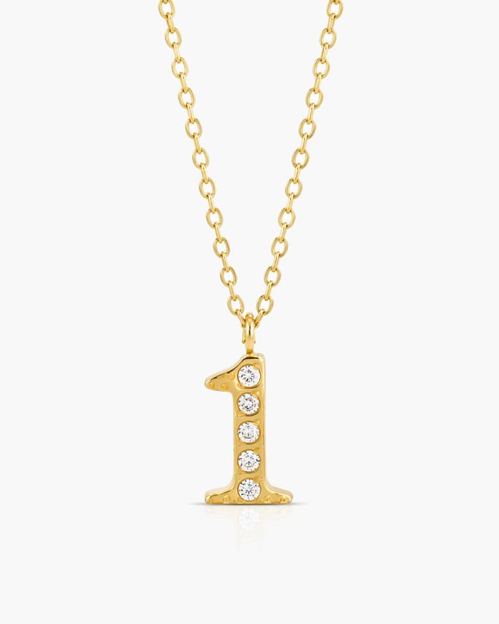 Trendy Number Pendant Necklace