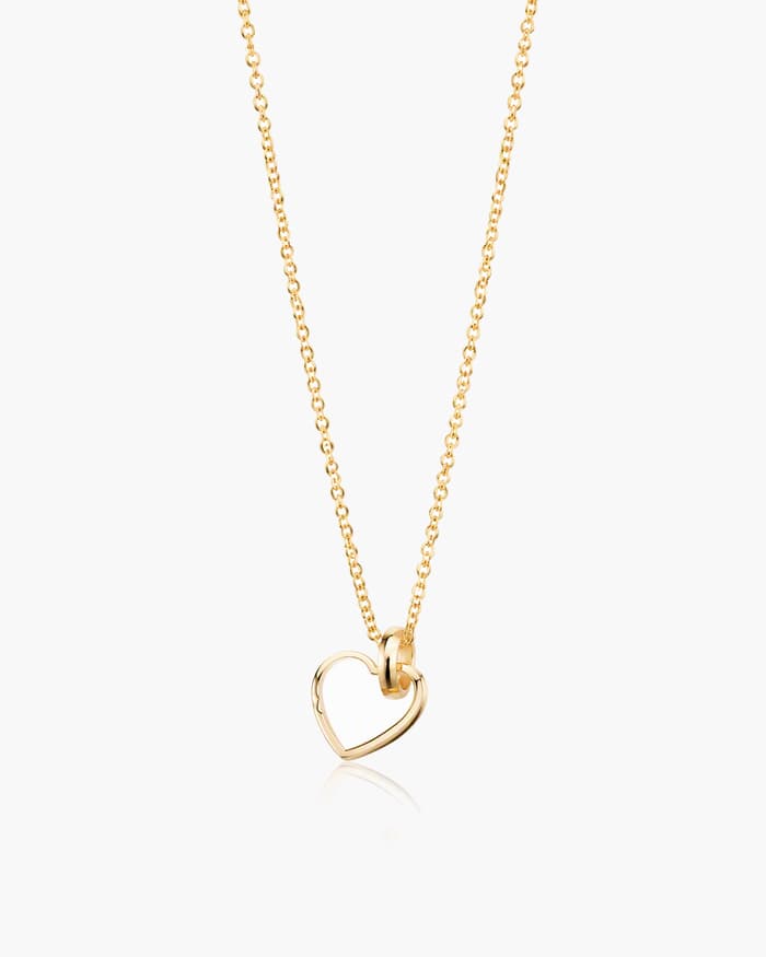 Dainty Open Heart Pendant Necklace