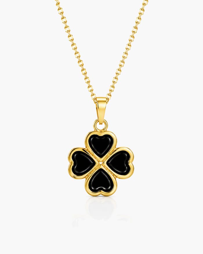 Cute Four-Leaf Clover Pendant Necklace