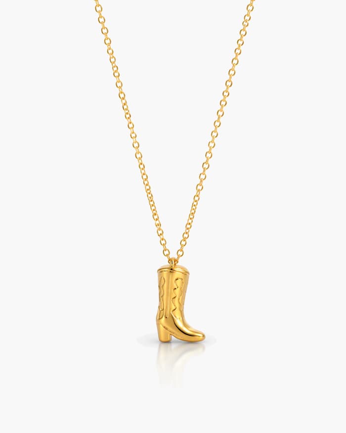 Cute Cowboy Boot Pendant Necklace