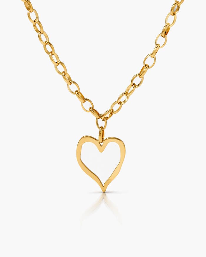 Dainty Open Heart Necklace
