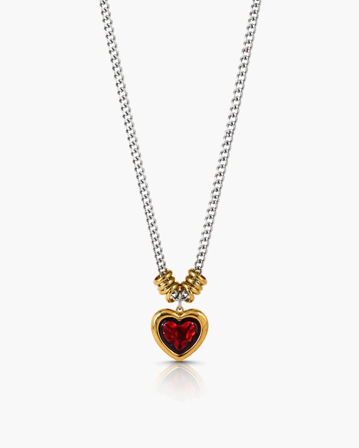 Trendy Heart Charm Necklace