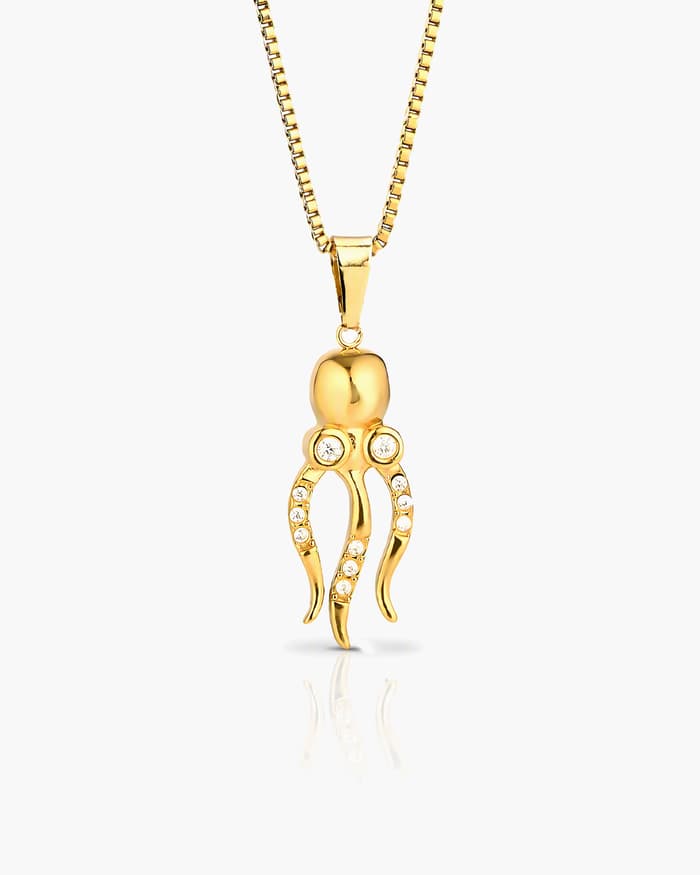 Cute Octopus Pendant Necklace