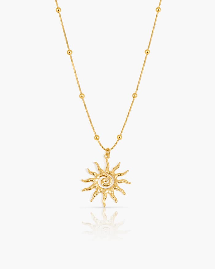 Boho Sun Pendant Necklace